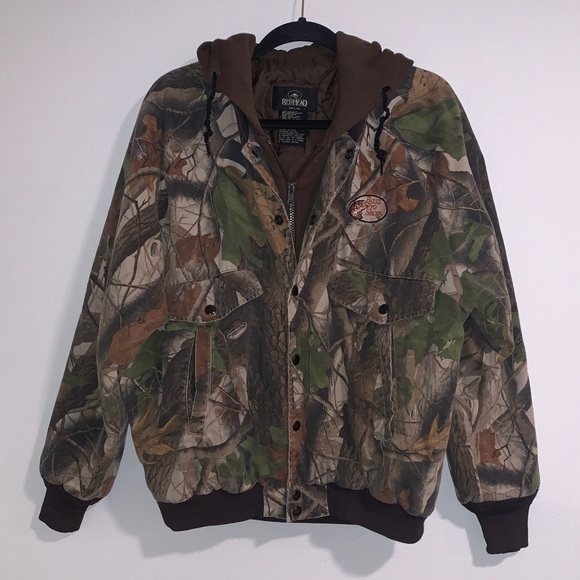 Vintage Red Head Hooded Camo Jacket - Picture 1 of 8